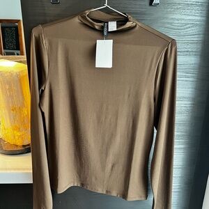 H&M Brown Long Sleeve Top